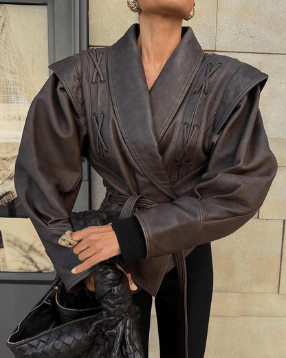 Veronica Faux Leather Jacket