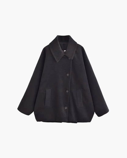 Yalena Collared Loose Coat