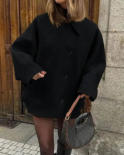 Yalena Collared Loose Coat