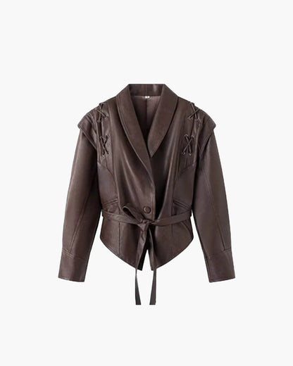 Zyra Biker Leather Jacket