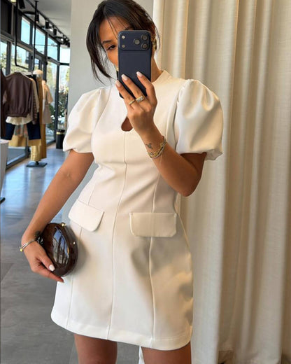Julia Puff Sleeves Mini Dress