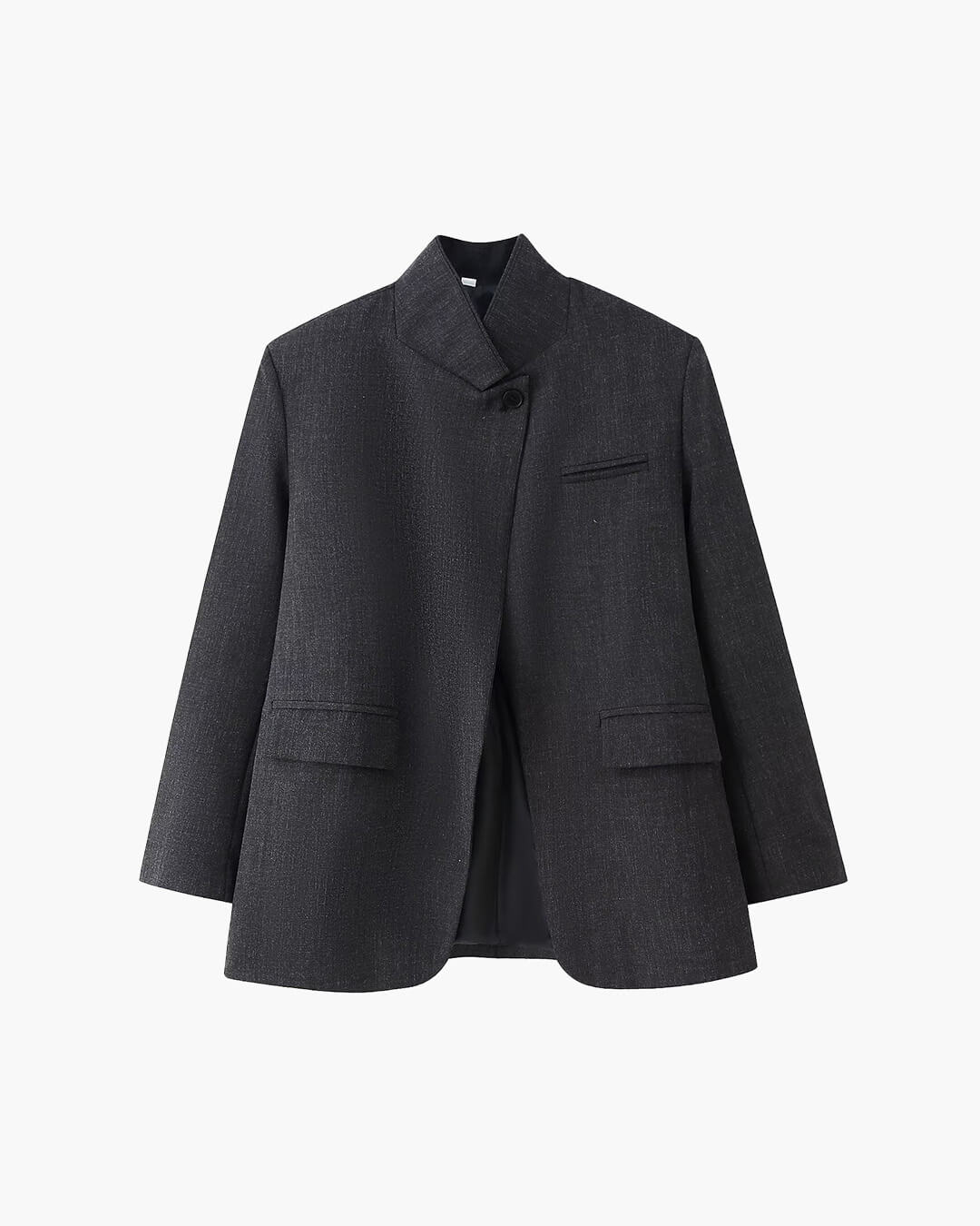 Katie Plaid Stand Collar Blazer