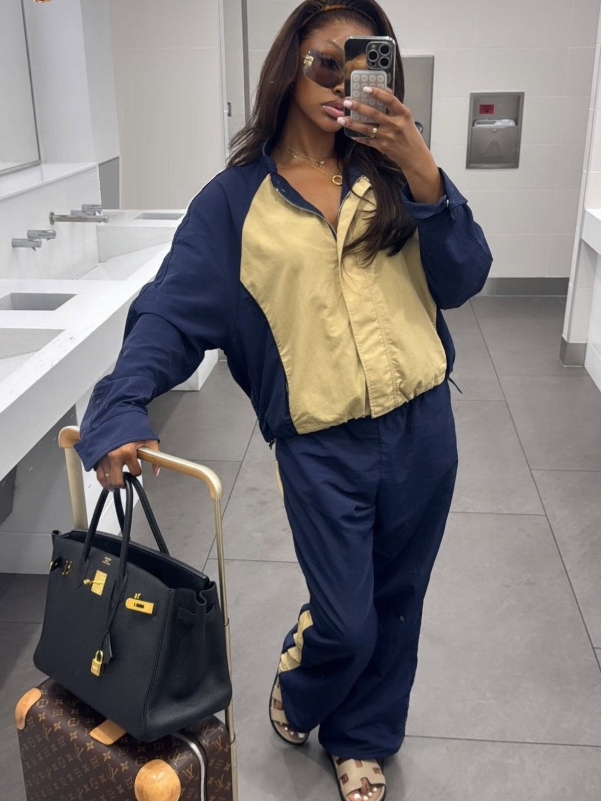 Helen Patchwork Nylon Tracksuit