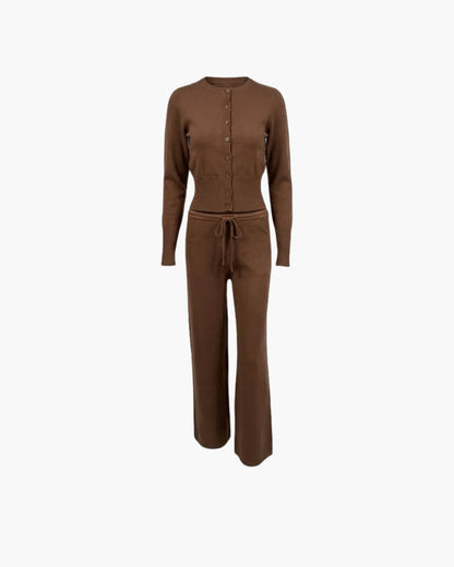 Aimee Knitted Cardigan and Trousers Set