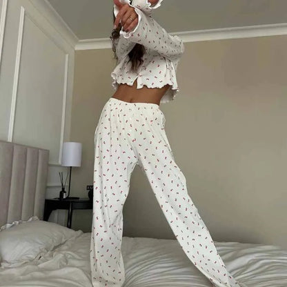 Aiza Long Sleeve Floral Pajama Set