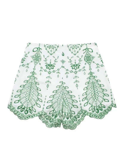 Beatrice Needlework Shorts Set