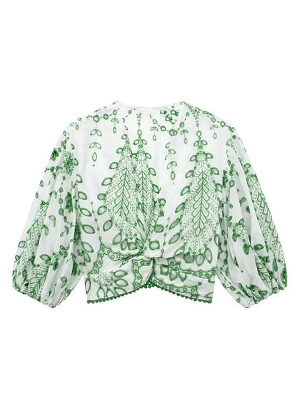 Beatrice Needlework Shorts Set
