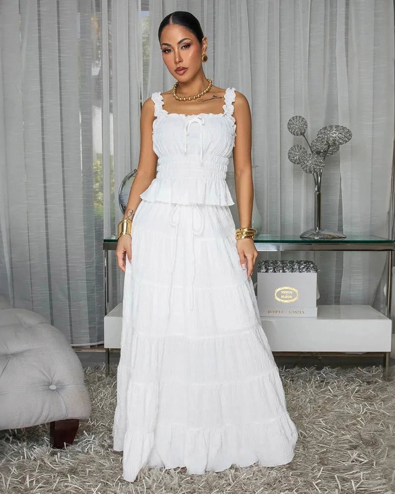 Bianca Boho Two-Piece Ruffle Set