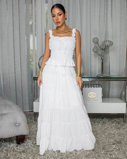Bianca Boho Two-Piece Ruffle Set