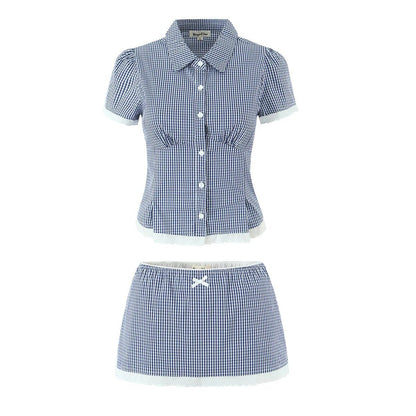 Brianna Cropped Slim-Fitting Skort Set