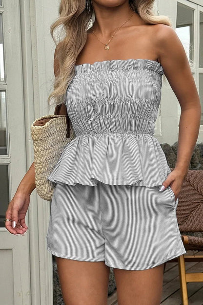 Cate Ruffled Top & Shorts Co-Ord Set