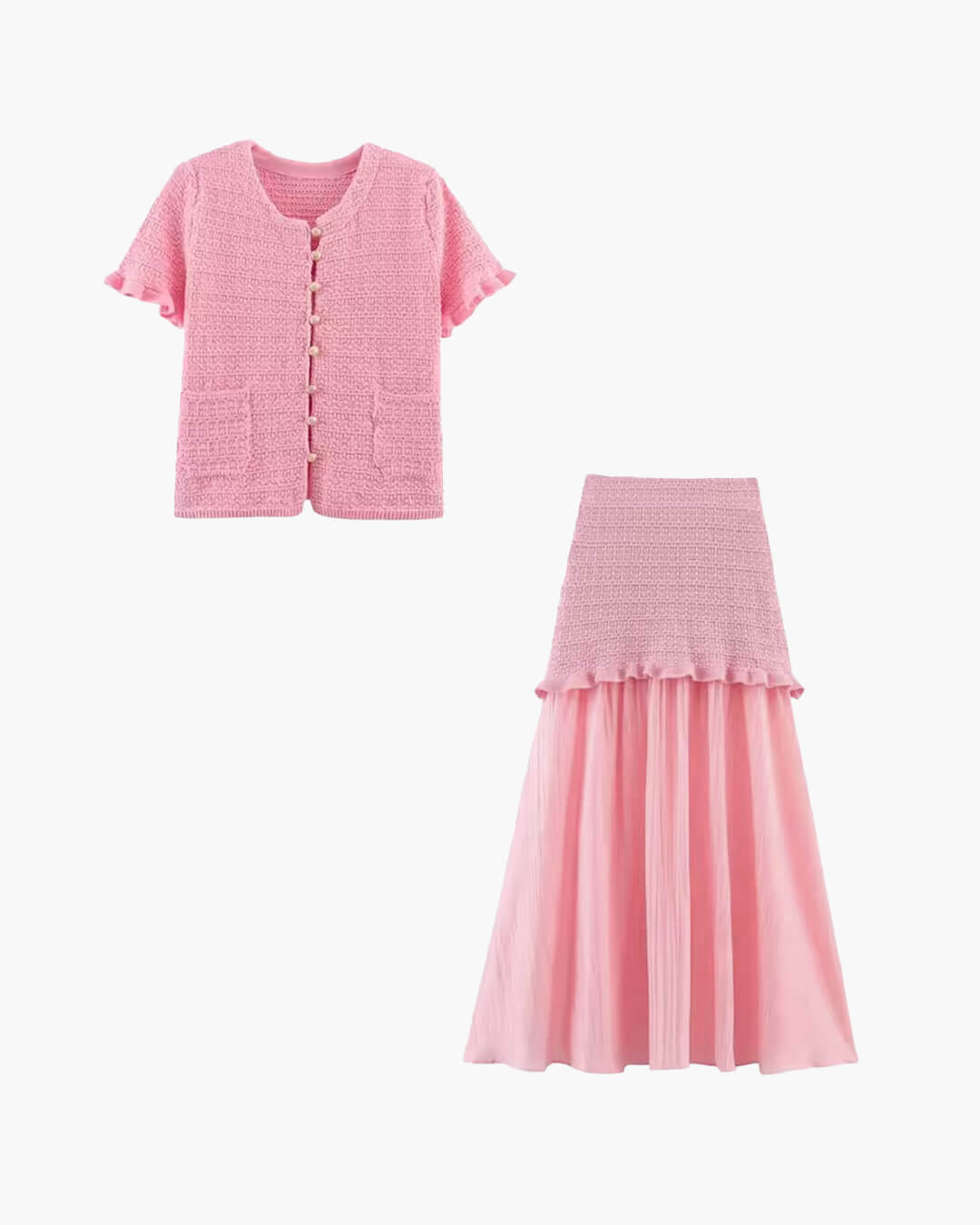 Claudia Knitted Tank & Pleated Skirt Set