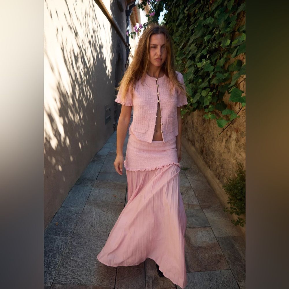 Claudia Knitted Tank & Pleated Skirt Set
