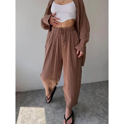 Frances Lapel Long Sleeve & Pants Set