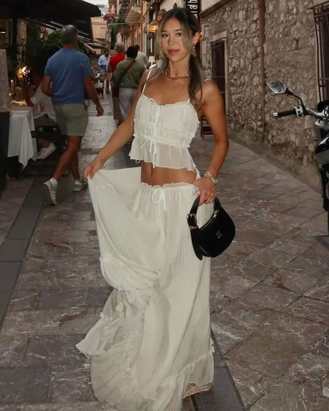 Julia Ruched Cami Maxi Skirt Set