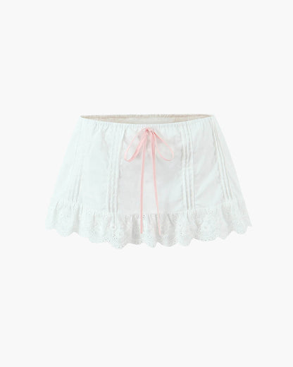Klarissa Lace Trim Mini Skirt Set