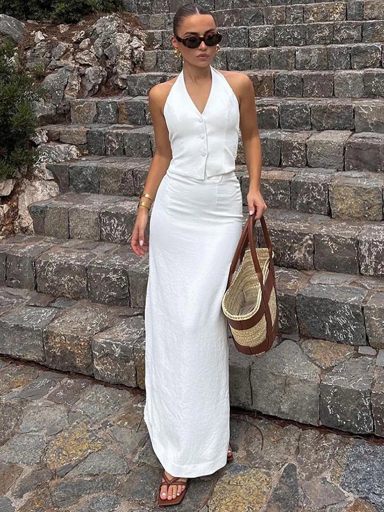 The Lianna Set — Halter Top & Maxi Skirt