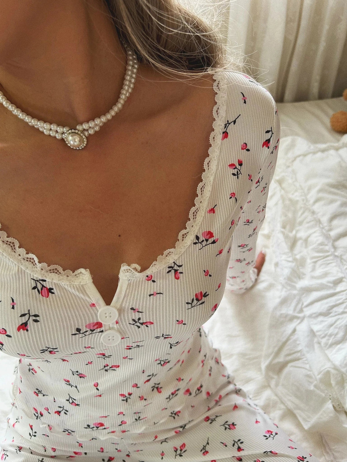 Long Sleeve Floral Pyjama Set