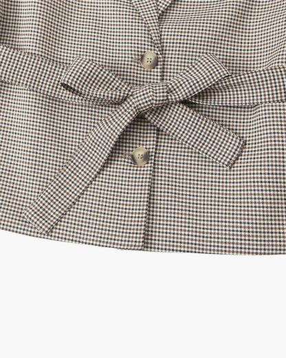 Lucy Houndstooth Belted Shorts Suit