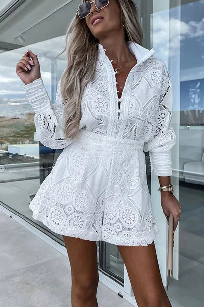 Natalie Lace Embroidered Co-Ord Set