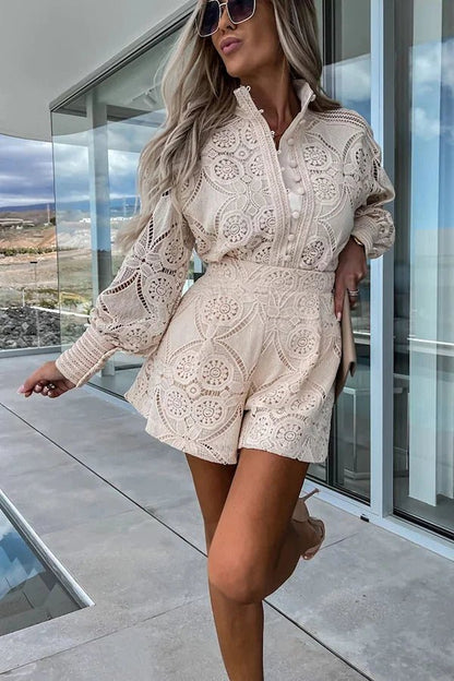 Natalie Lace Embroidered Co-Ord Set