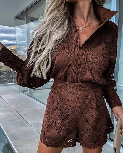 Natalie Lace Embroidered Co-Ord Set