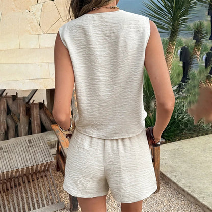 Nia Two-Piece Sleeveless Lounge Set