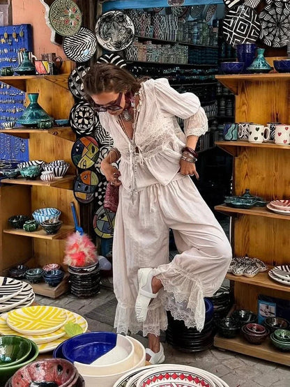 Sophia Lace Lantern Suit