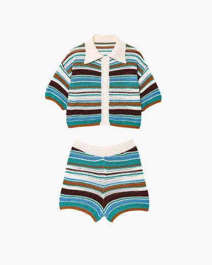 Sophie Striped Crochet Co-ord Set