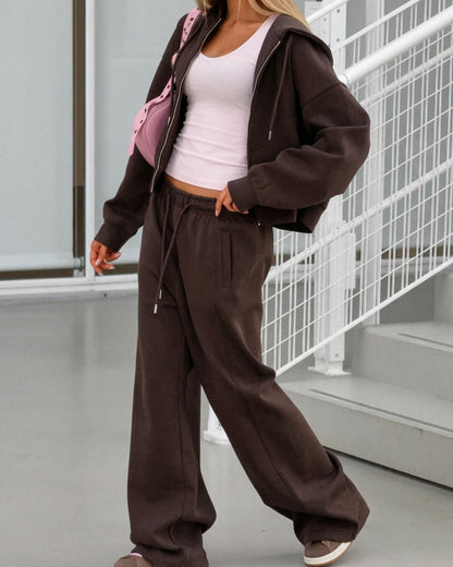 Ethel Two-Piece Zipper Tracksuit Set