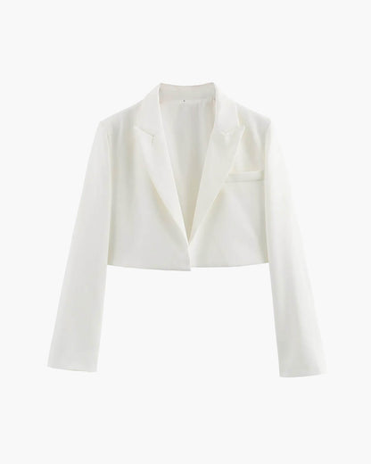Olga Padded Cropped Suit Jacket