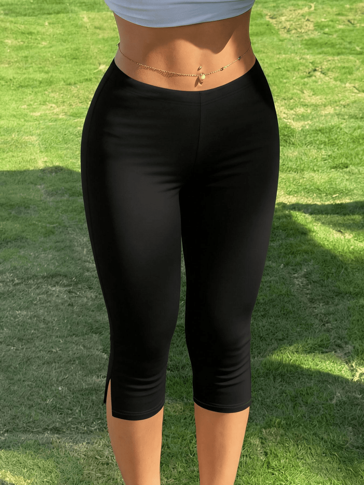 Halia Split Hem Capri Leggings