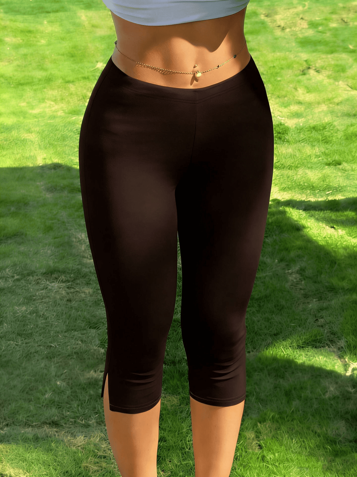 Halia Split Hem Capri Leggings