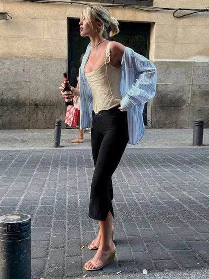 Juliette Black Capris Pants