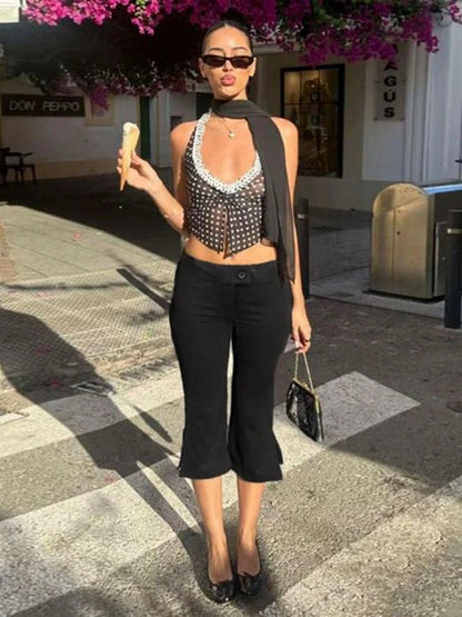 Juliette Black Capris Pants