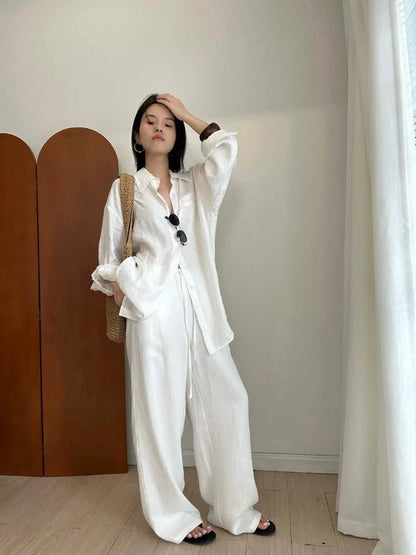 Kendall Wide Leg Linen Pants