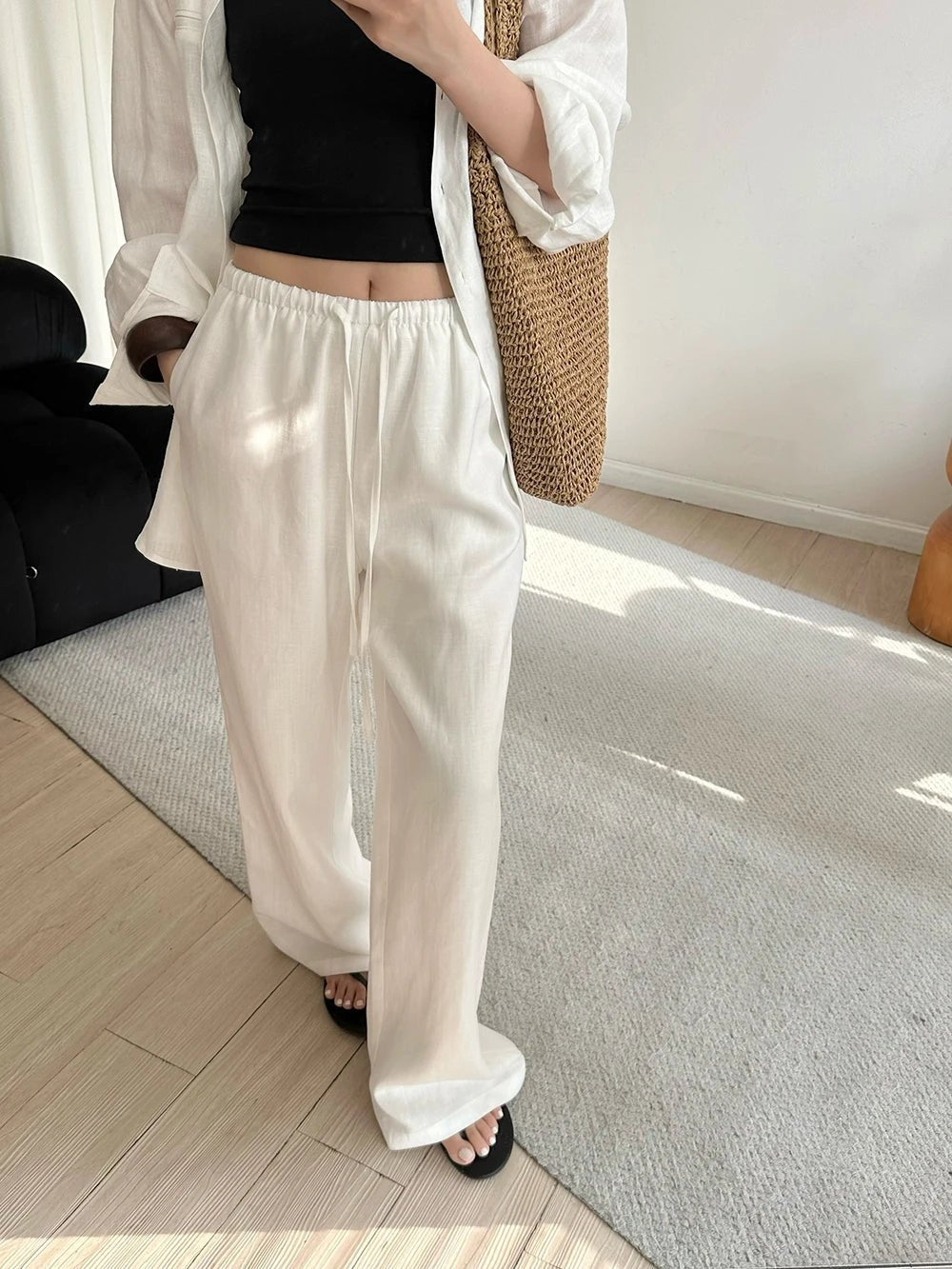 Kendall Wide Leg Linen Pants