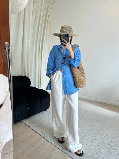 Kendall Wide Leg Linen Pants