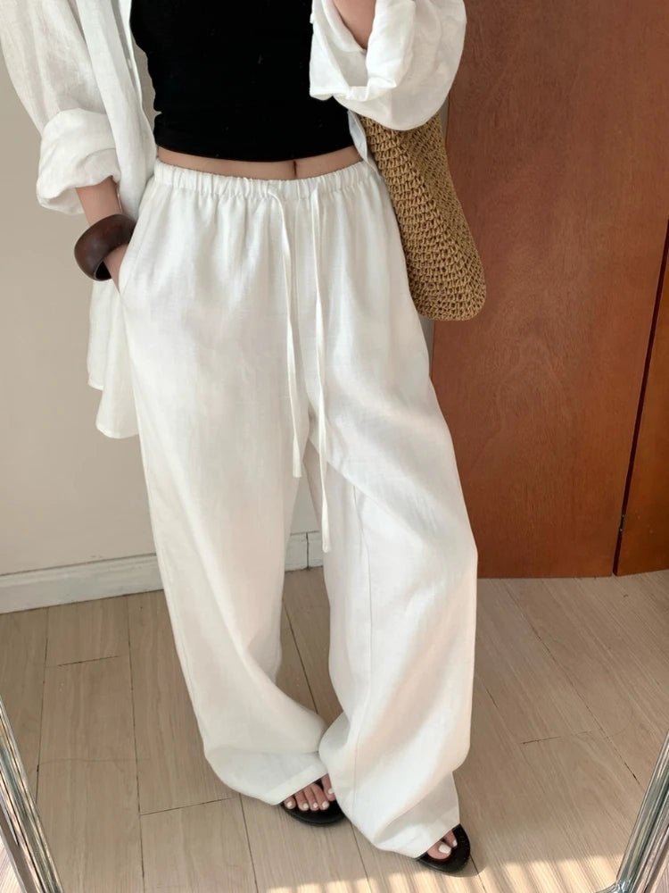 Kendall Wide Leg Linen Pants