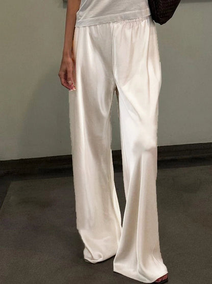 Wendy Wide Leg Satin Trousers
