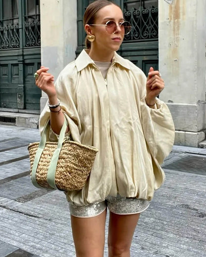 Ritchel Zip Up Pleated Jacket