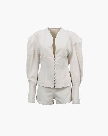 Bethany Cinched Waist Blazer Set