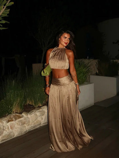 Isabelle Halter Backless Top & Skirt Set