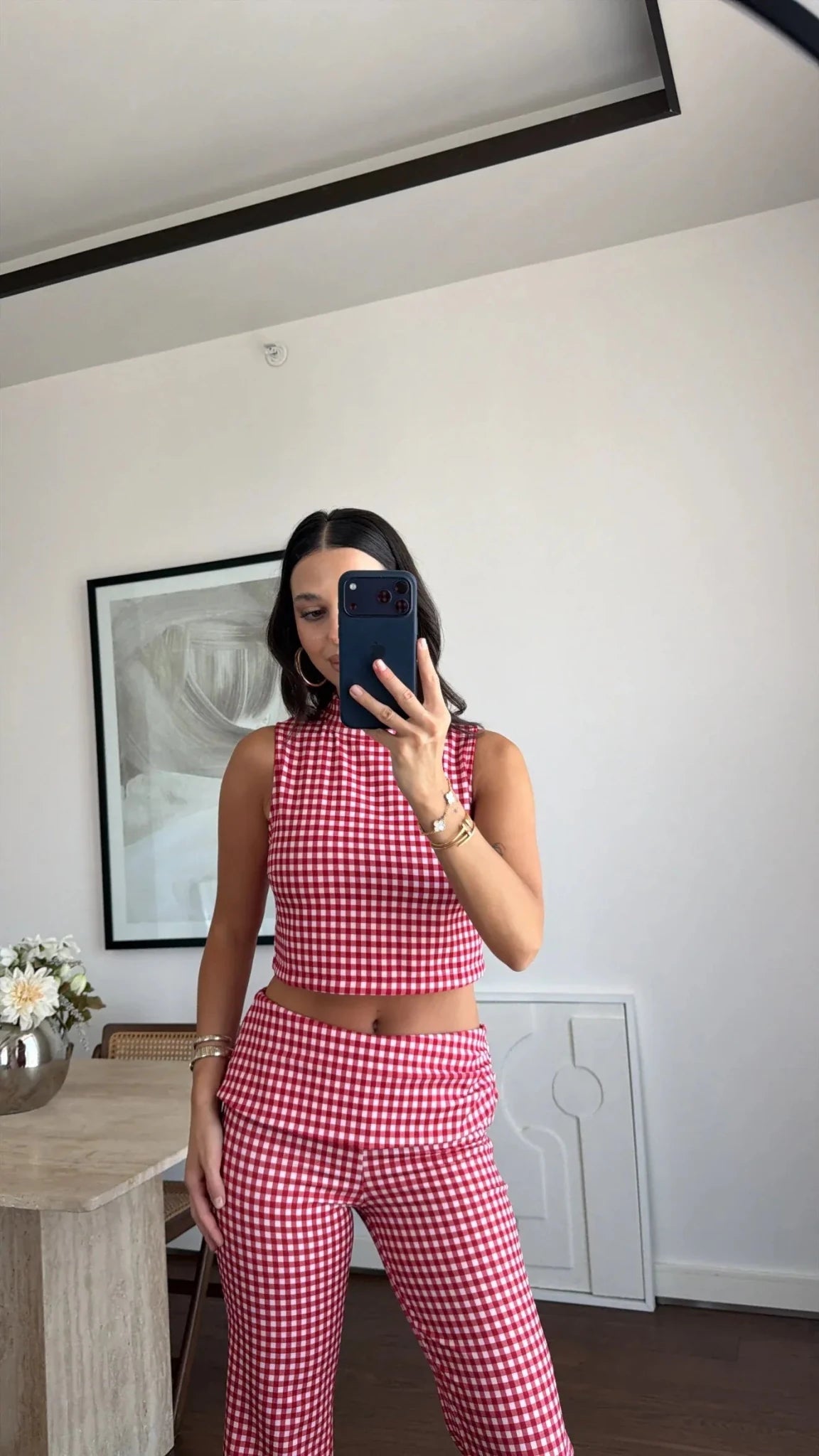 Sophia Plaid Crop Top Co-Ord Set