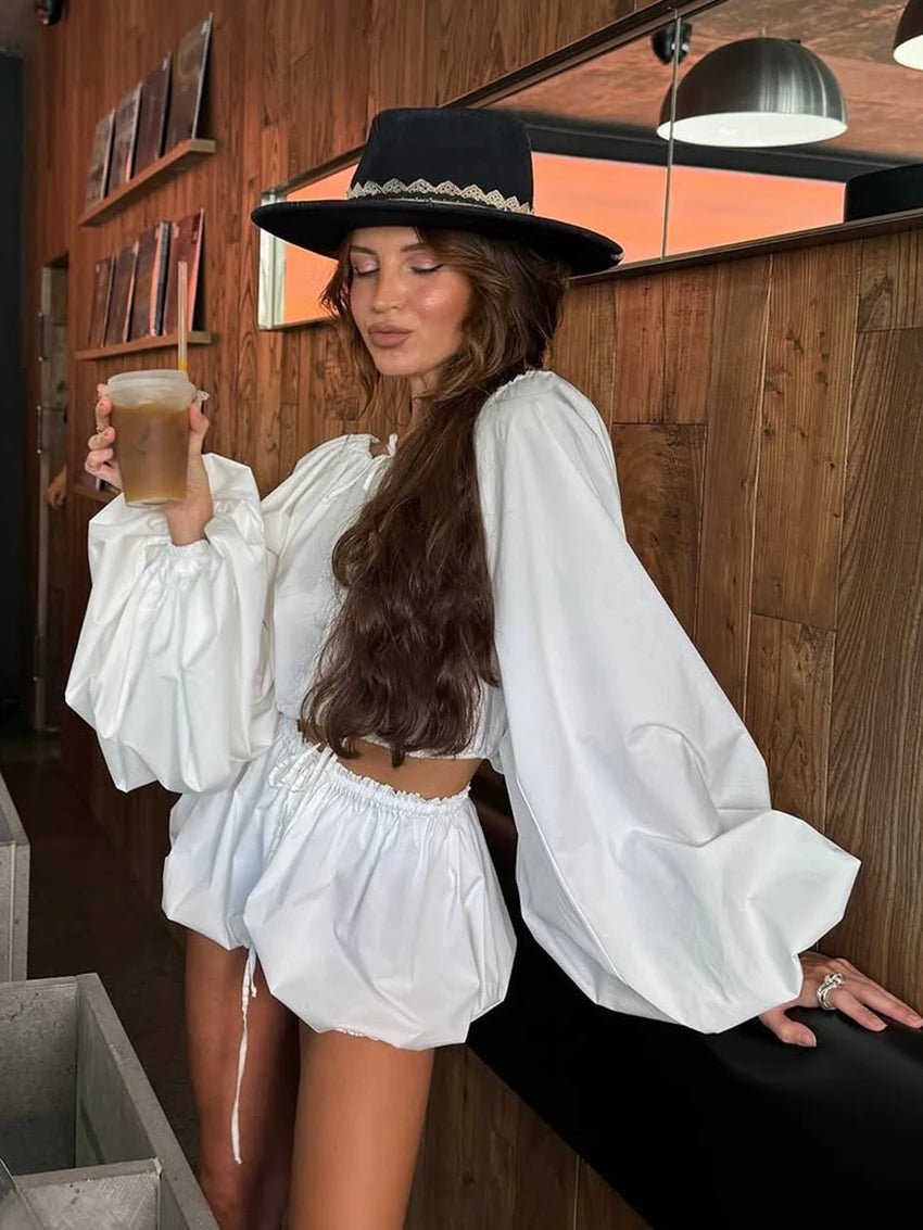 Zoe Off-the-shoulder & Shorts Set