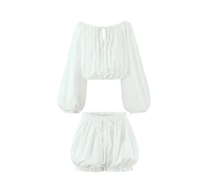 Zoe Off-the-shoulder & Shorts Set