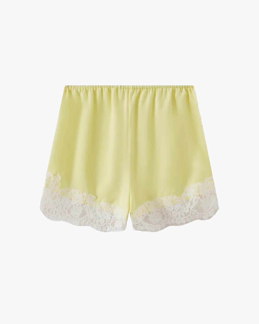Shaina Lace Trim Satin Shorts