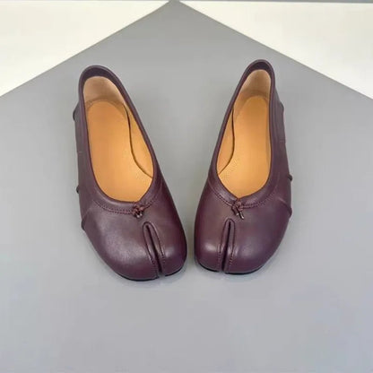 Bianca Split-Toe Leather Mules