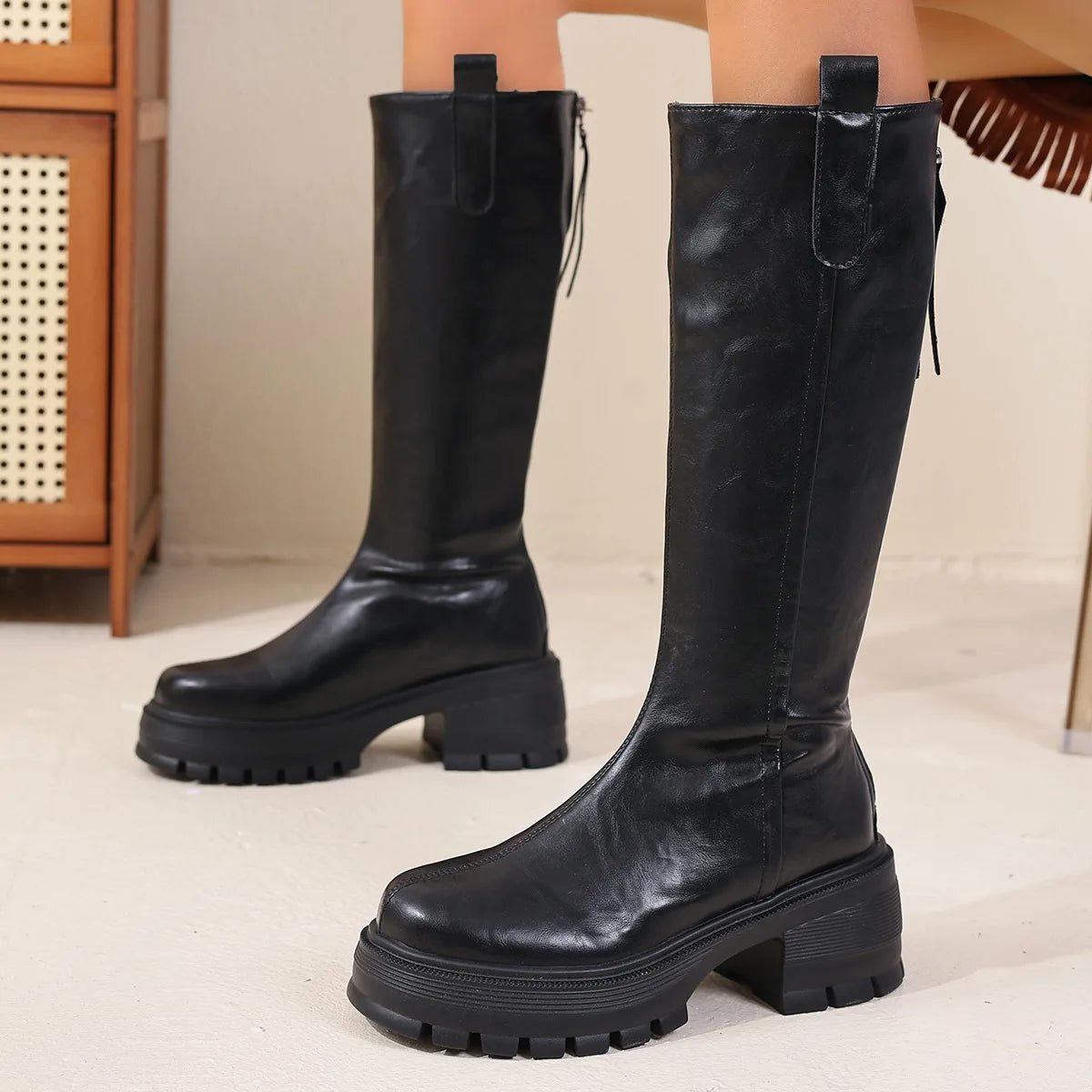 Feliz Knee High Leather Boots