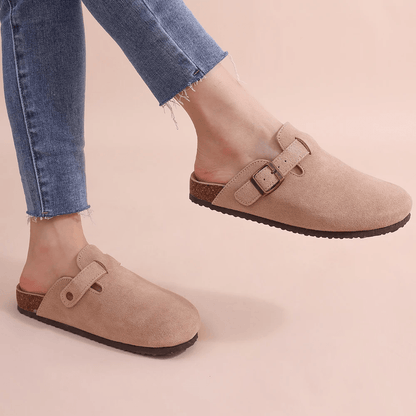 Minerva Adjustable Buckle Slip-On Sandals